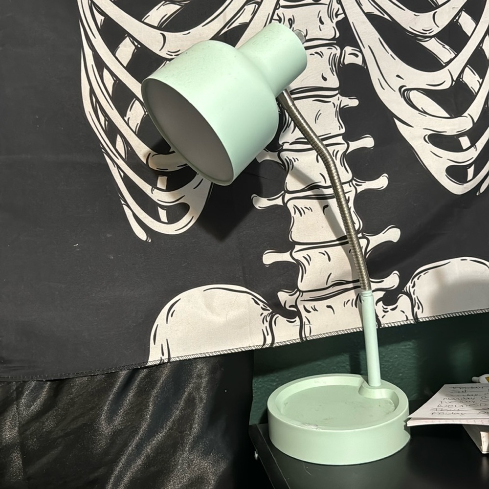 16 inch teal nightstand lamp